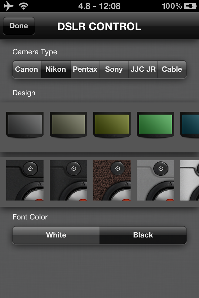 DSLR Camera Control iR Photo & Video Utilities free app for iPhone